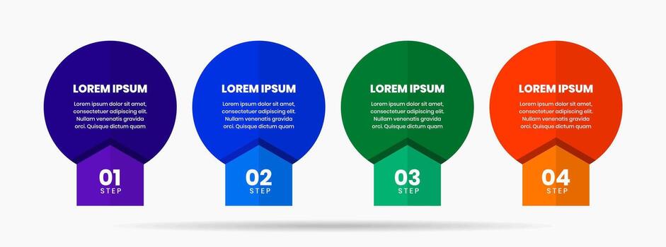 Abstract Infographic Element Design Templates with Icons and 4 Steps. Suitable for Process Diagram, Presentations, Workflow Layout, Banner, Flow Chart, Infographic vector