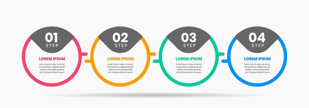 Circle Infographic Element Design Templates with Icons and 6 Steps. Suitable for Process Diagram, Presentations, Workflow Layout vector