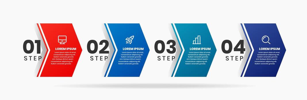 Infographic Element Design Templates with Icons and 4 Steps. Suitable for Process Diagram, Presentations, Flow Chart, Infographic vector