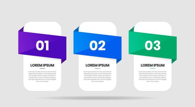 Label Infographic Element Design Templates with Icons and 3 Numbers. Suitable for Presentations, Workflow Layout, Banner, Flow Chart, Infographic vector