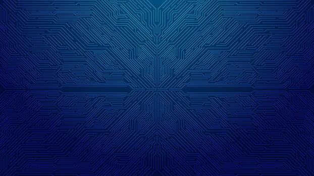 Modern abstract blue background with electronic circuit lines and digital pattern. Perfect for technology, innovation, AI, networking, and futuristic business concepts. vector