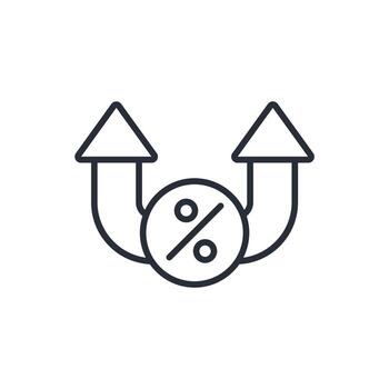 interest icon.Editable stroke.linear style sign for use web design,logo.Symbol illustration. vector