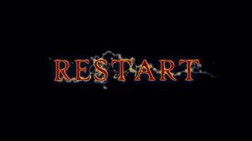 animación tecnología reiniciar resplandor rojo Chispa - chispear neón relámpago texto animación video