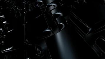 slät rörelse över svart bricka sammansättning, elit bakgrund med metallisk slingor och distinkt elegant unik design video
