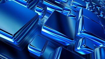elegant strömma tvärs över en plan av blå kakel, unik exklusiv bakgrund markerad med metallisk reflexion och raffinerad design video