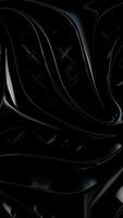 exclusivo artístico movimento do Preto figuras com lustroso metálico reflexão dentro desatado moderno looping rotação video