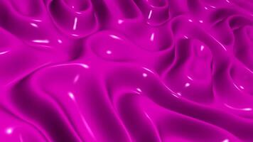 rosa strömmande plasma vågor med metallisk reflektioner, kontinuerlig slinga animering på ett elegant exklusiv premie bakgrund design video