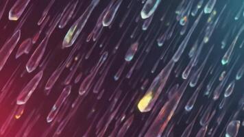 abstrakt regndroppar på en färgrik bakgrund lugn bilder. video