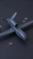 Drone unmanned autonomous technology of espionage and strikes on the enemy. Drones as the basis of the country's defense against invaders. Military background video