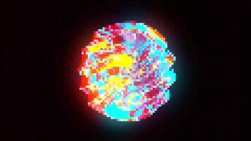 pixel sfondo. 3d rendere astratto liscio forma chromefile colori, loop animazione video