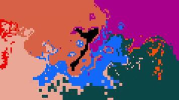 Pixel background. Colourful abstract fluid animation background. video