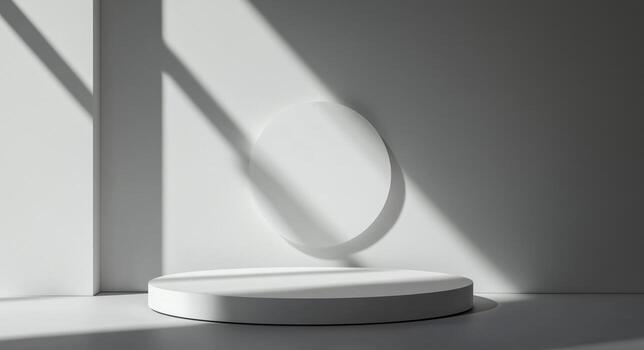 Minimalist Design With Geometric Shapes and Shadows in a Contemporary Interior Space photo