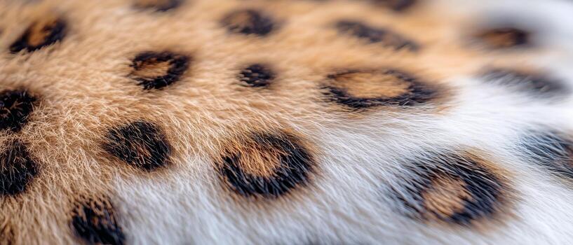 Detailed View of Leopard Fur Showcasing Unique Patterns and Textures. photo
