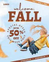 Welcome Fall Discount Instagram Post template