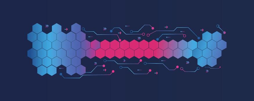 Motherboard technology circuit board texture design. Creative banner concept for internet technology. Digital motherboard concept for poster, cover, banner, header, web presentation template. vector