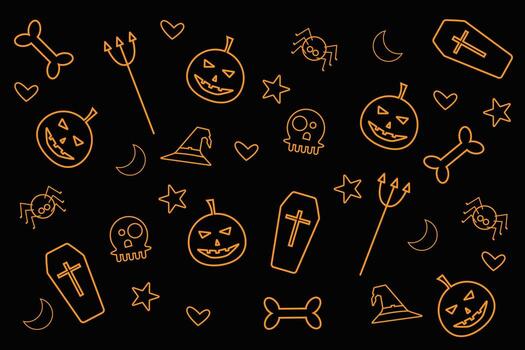 hallowen patrones antecedentes vector