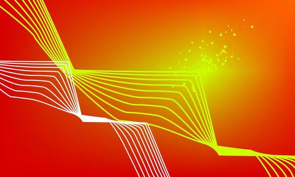 Modern aesthetic abstract background with digital yellow green gradient lines vector