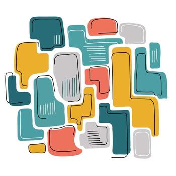 resumen vistoso formas y formas vector