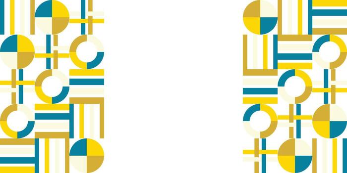 Abstract Geometric Grid Pattern in Yellow and Blue vector