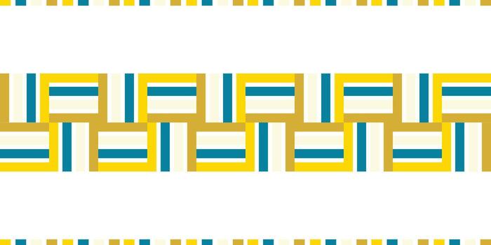 horizontal tejido rectángulo modelo en amarillo y azul vector