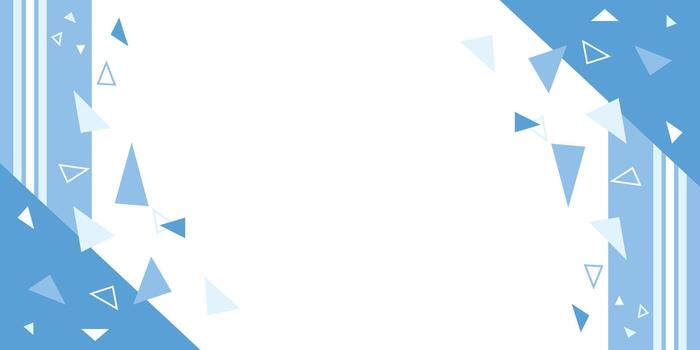 Symmetrical Blue Triangle and Line Border vector