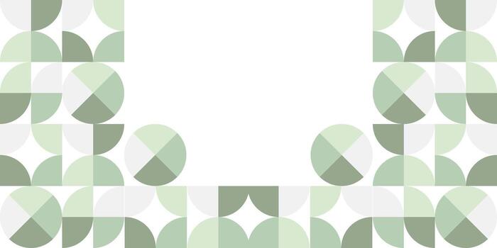 simétrico geométrico modelo marco en verde vector