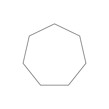 un dibujo de un hexágono con un línea mediante eso vector