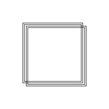 Square frame with a white background vector