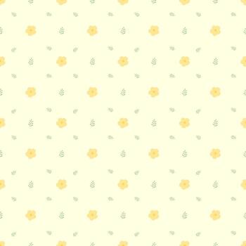 sin costura modelo con amarillo flores en amarillo antecedentes , tela modelo vector