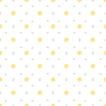 sin costura modelo con amarillo flores en blanco fondo, tela modelo vector