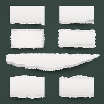 Torn Edge Memo Angled Rip Cuts vector