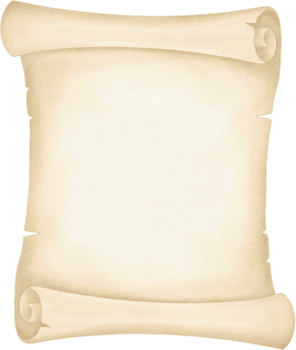 Watercolor vintage scroll paper png