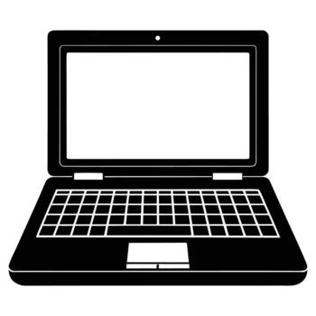 Laptop Icon Illustration Representing Technology, Computer Device, Online Work, Internet Connection and Digital Communication Concept vector