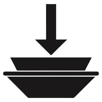 Download Symbol Silhouette Icon Representing Data Transfer, File Saving, Technology Application, Digital Storage, Computer Software and Online Access vector