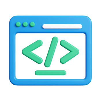 3d código janela ícone mostrando programação língua em transparente fundo png