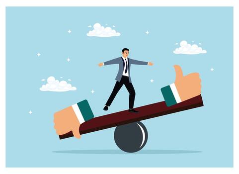 Managers evaluate employee performance, assessing strengths and weaknesses. vector