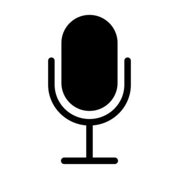 Microphone icon illustration for graphic design, logo, web site, social media, mobile app, ui . vector