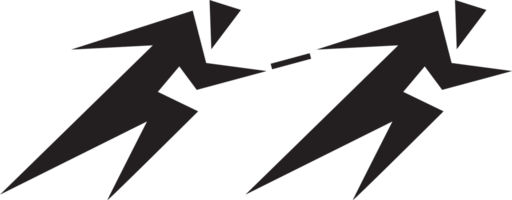retransmissão raça símbolo esporte atleta ícone logotipo quadrado png
