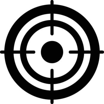objetivo símbolo representando atención y precisión para exactitud. vector