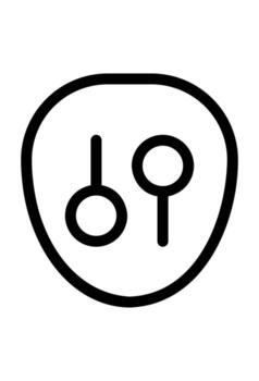 Two simple keyhole icons. Outline icons of two keyholes. Keyholes as a symbol of security. vector