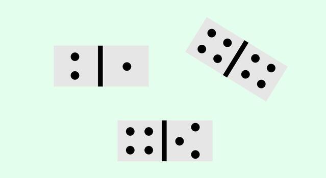 domino game on a light background, vector