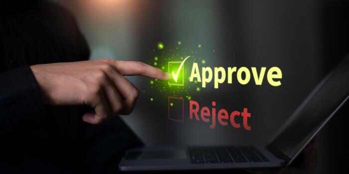 Decision-making and approval concept representing digital authorization, secure workflow, business validation, and financial agreement processes ensuring trust, efficiency, and organizational growth. photo