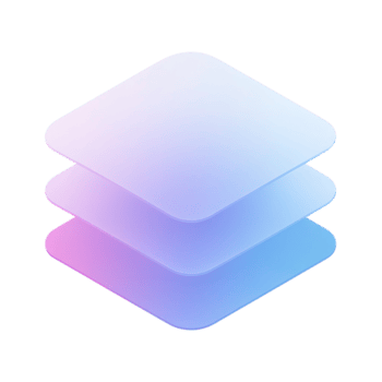 Tres en capas resumen formas con degradado colores aislado en transparente antecedentes png