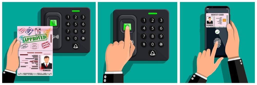 Security access control with biometric verification vector
