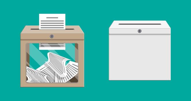 Voting boxes for secure elections vector