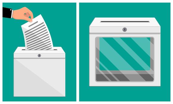 Person voting by inserting a ballot vector