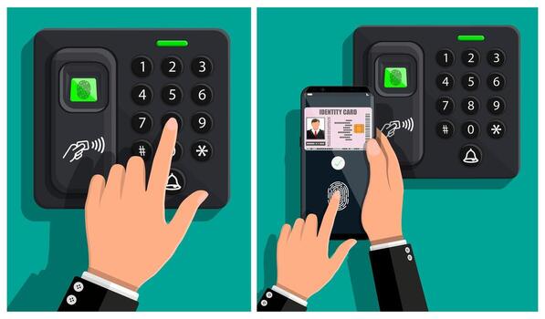 Access control system with biometric verification vector