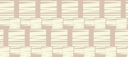 sin costura resumen modelo con beige rayas en un suave gris pardo antecedentes. mínimo geométrico textura para tela, fondo de pantalla, envase papel, y moderno decoración vector