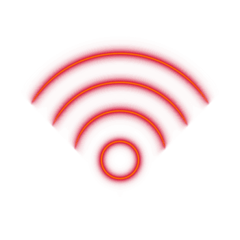 transparent Neon- glühend rot W-lan Signal Symbol Symbol Verbindung Emission Internet Netzwerk kabellos Übertragung Hotspot Design png