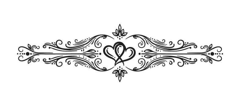 A black and white design with ornate scroll vector